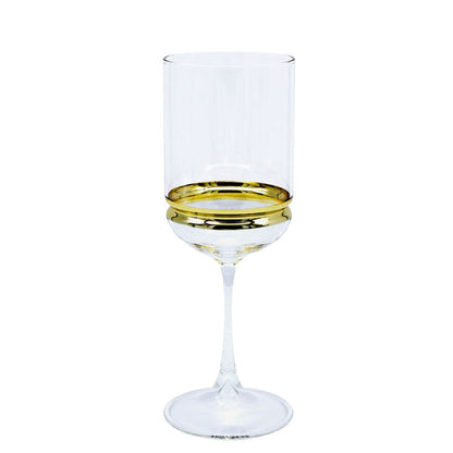 Stem Wine Glasses with Band 6pk