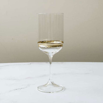 Stem Wine Glasses with Band 6pk