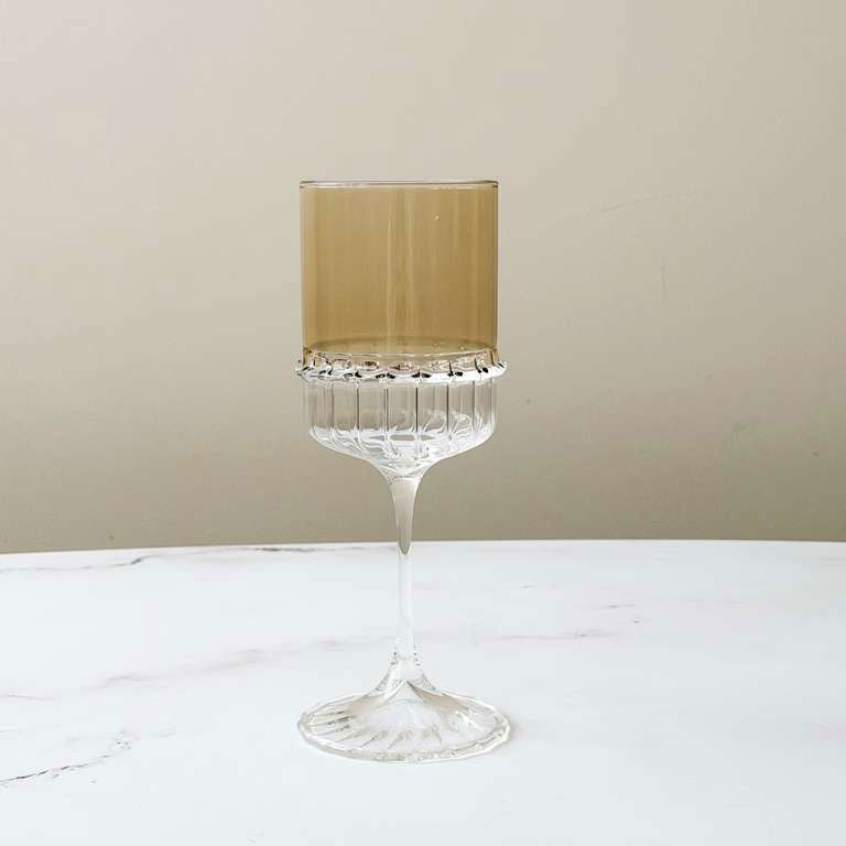 Colored Stem Wine Glasses  6pk