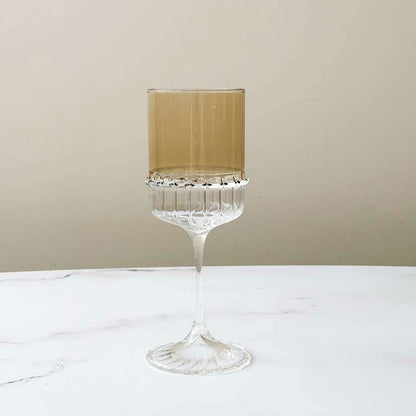Colored Stem Wine Glasses  6pk