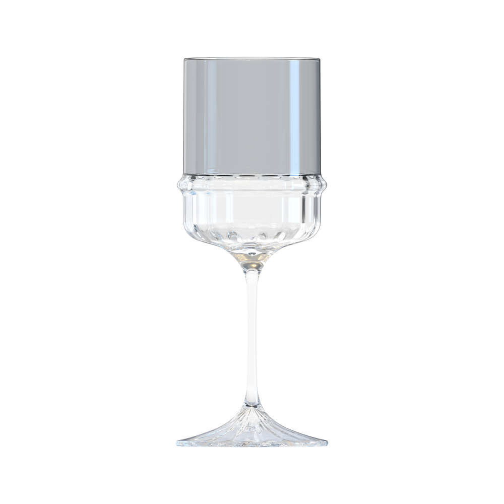 Stem Wine Glasses Colored Top 6pk