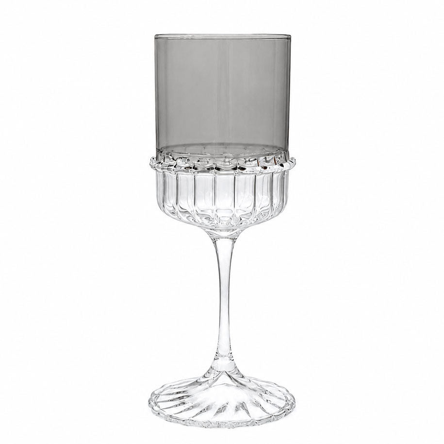 Colored Stem Wine Glasses  6pk