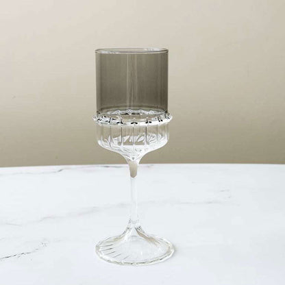 Colored Stem Wine Glasses  6pk
