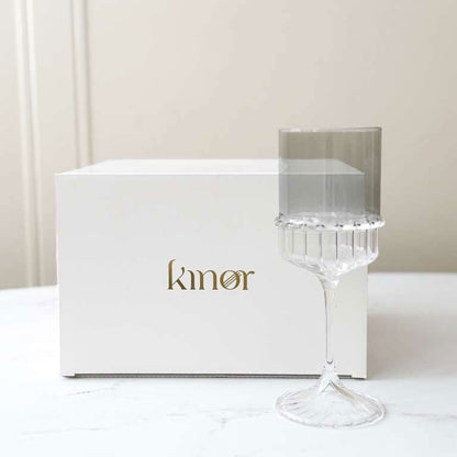 Colored Stem Wine Glasses  6pk