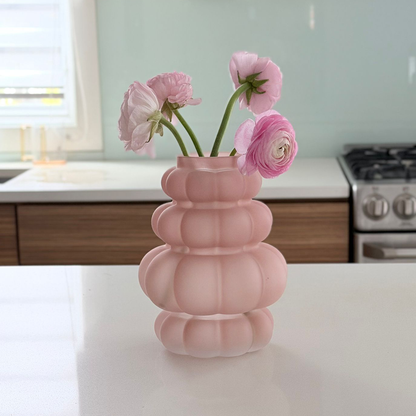Frosted Bubble Shaped Vase