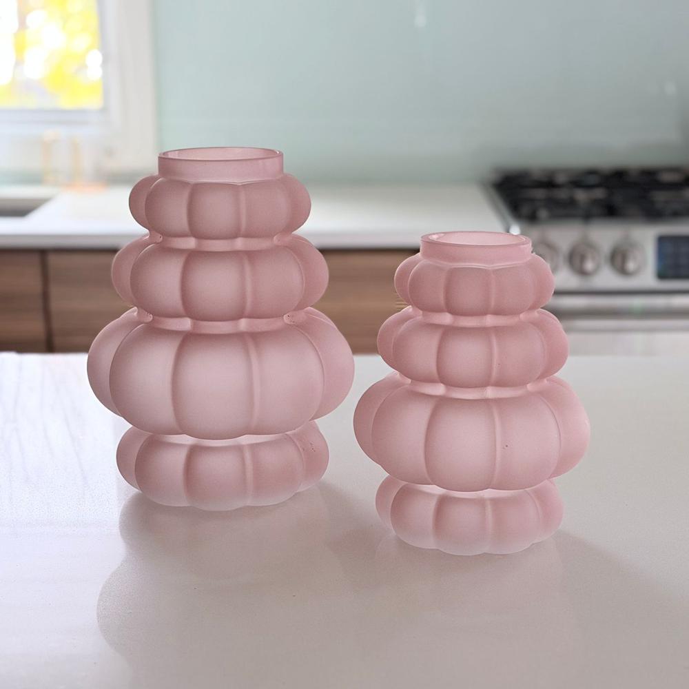 Frosted Bubble Shaped Vase