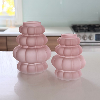 Frosted Bubble Shaped Vase
