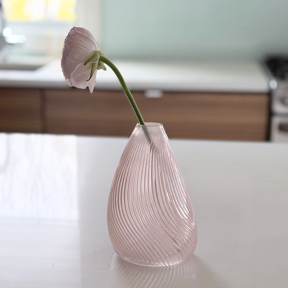 Tapered Ribbed Vase