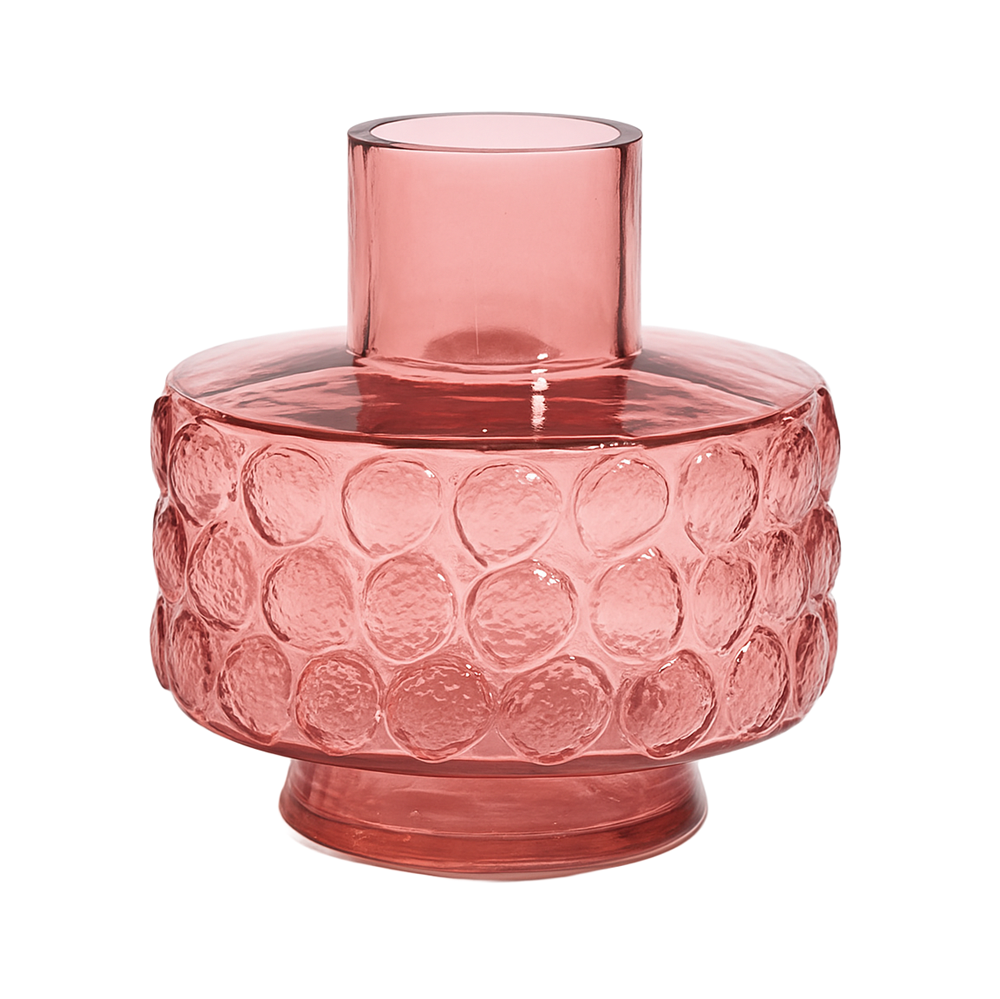 Short Neck Vase With Strawberry Pattern