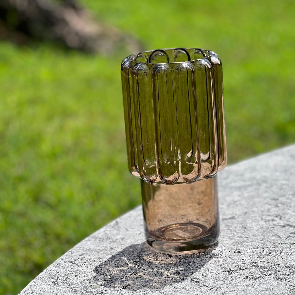 Ridge Glass Vase