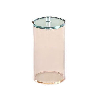 Amber Lucite Cookie Jars with Teal Lid