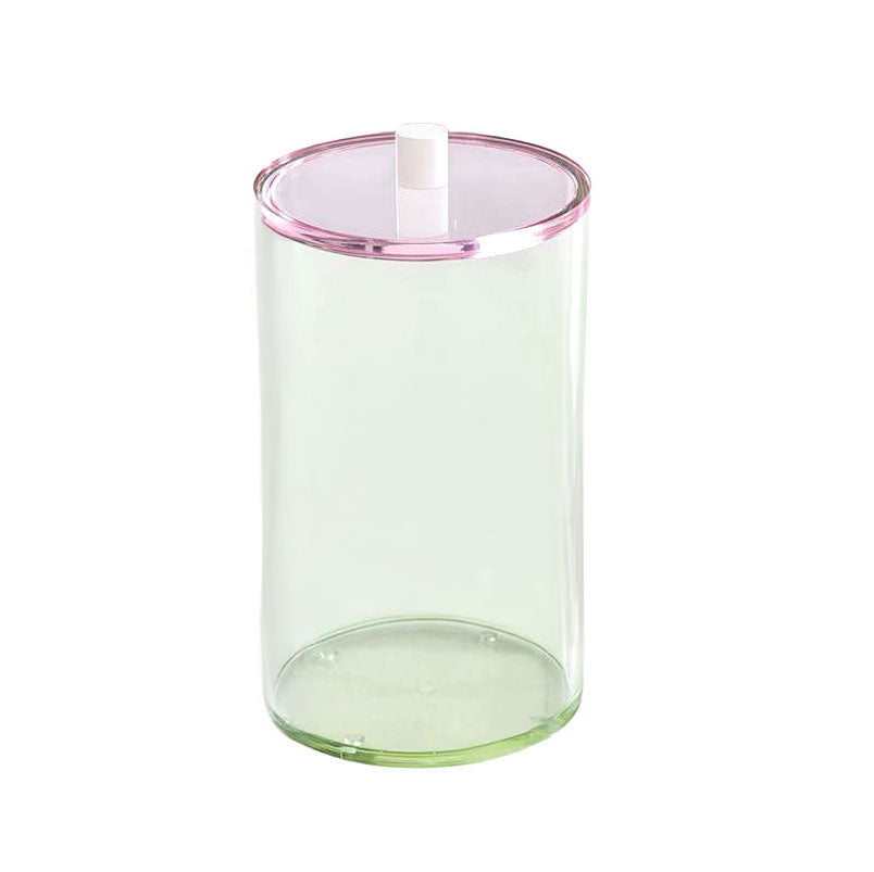 Green Lucite Cookie Jars with Pink Lid
