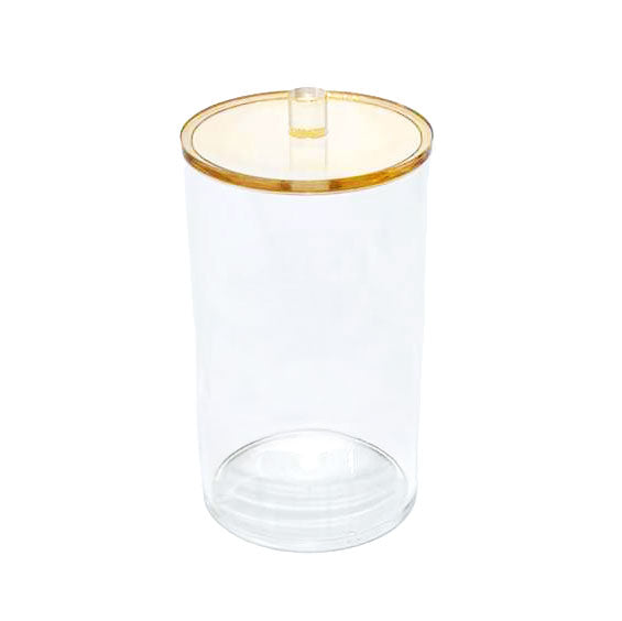 Clear Lucite Cookie Jars with Amber Lid