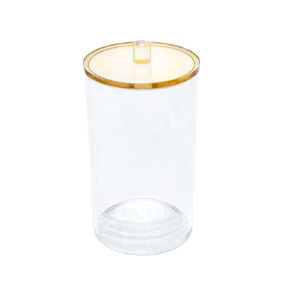 Clear Lucite Cookie Jars with Amber Lid