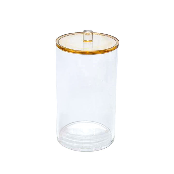 Clear Lucite Cookie Jars with Amber Lid