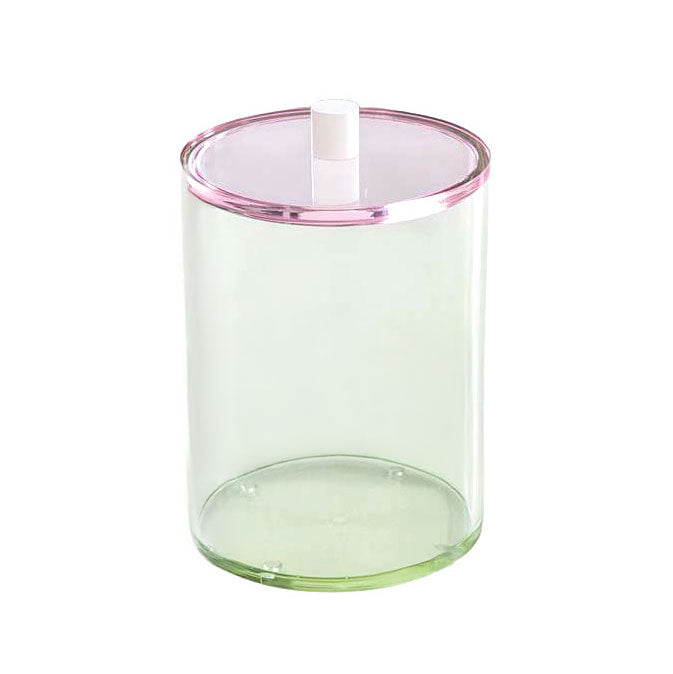 Green Lucite Cookie Jars with Pink Lid
