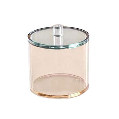 Amber Lucite Cookie Jars with Teal Lid