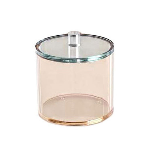 Amber Lucite Cookie Jars with Teal Lid