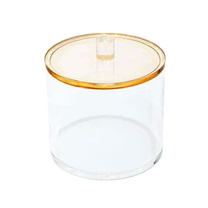 Clear Lucite Cookie Jars with Amber Lid