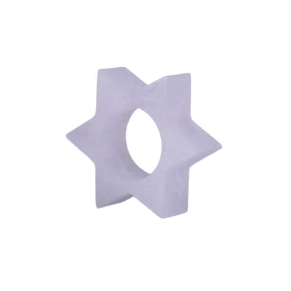 Resin Snow Drift Star of David Napkin Rings 4pk