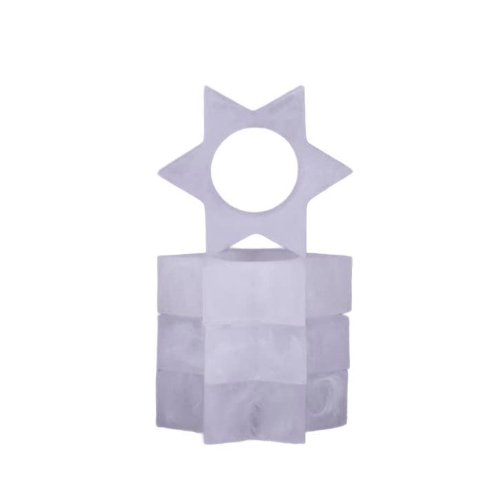 Resin Snow Drift Star of David Napkin Rings 4pk