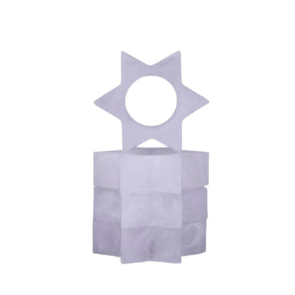 Resin Snow Drift Star of David Napkin Rings 4pk