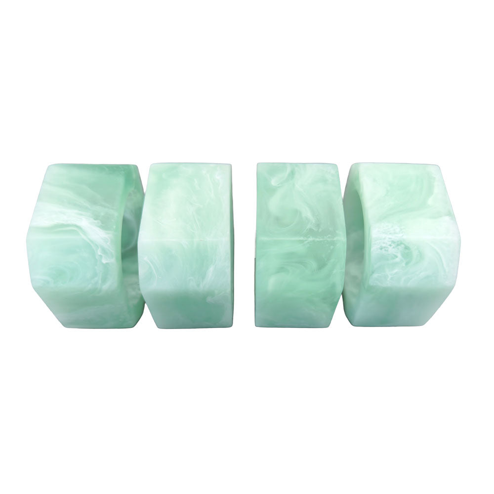 Resin Sage Series Napkin Rings 4pk