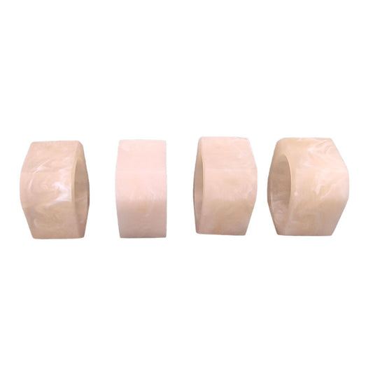 Resin Rose Haven Napkin Rings 4pk