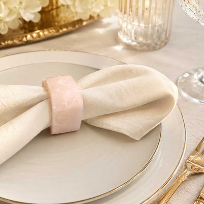 Resin Rose Haven Napkin Rings 4pk