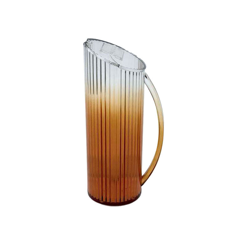 Amber Corrugated Lucite Pitcher