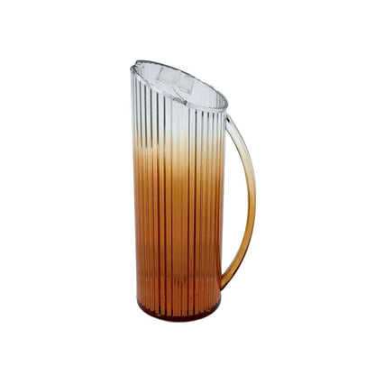 Amber Corrugated Lucite Pitcher