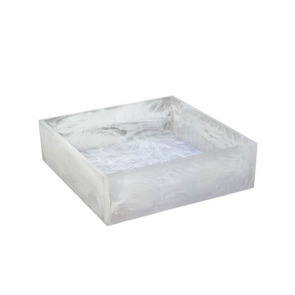 Resin Snow Drift Square Salad Bowl