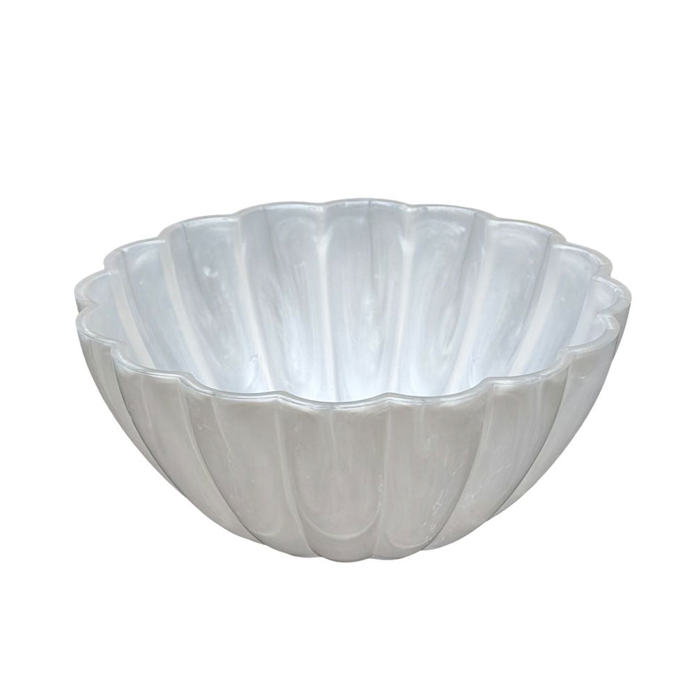 Resin Pearl Whisper Fluted Salad Bowl