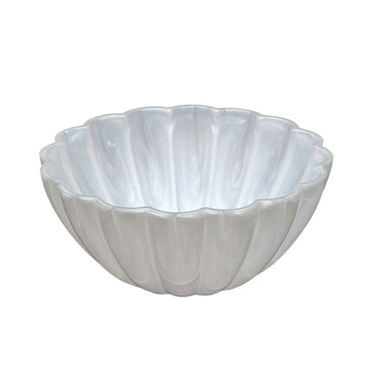 Resin Pearl Whisper Fluted Salad Bowl