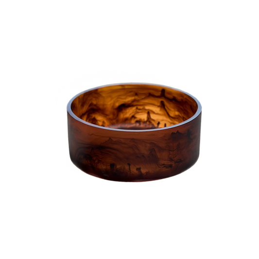 Resin Brown Swirl Salad Bowl Small