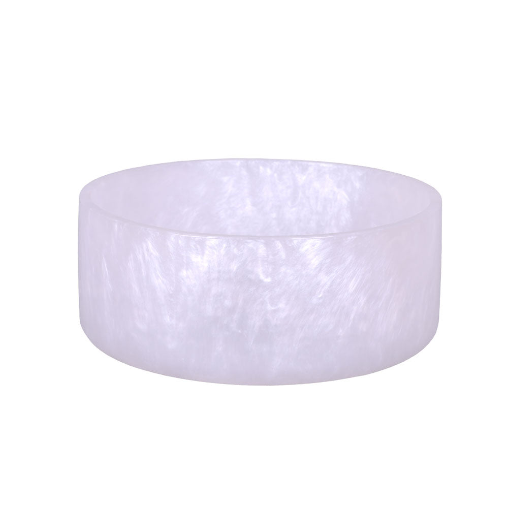 Resin White Pearl Salad Bowl