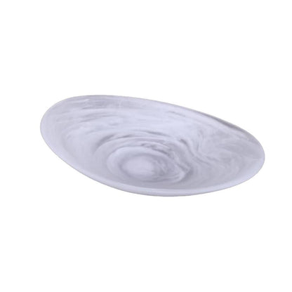 Resin Snow Drift Oval Serving Dish