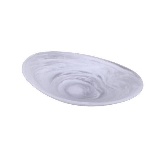 Resin Snow Drift Oval Serving Dish