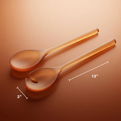Resin Amber Salad Servers