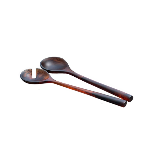 Resin Brown Salad Servers