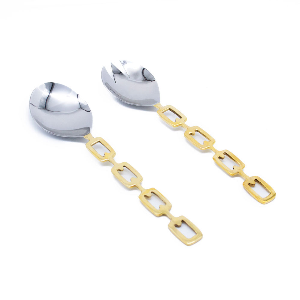 Luxe Linked Stainless Steel Salad Server