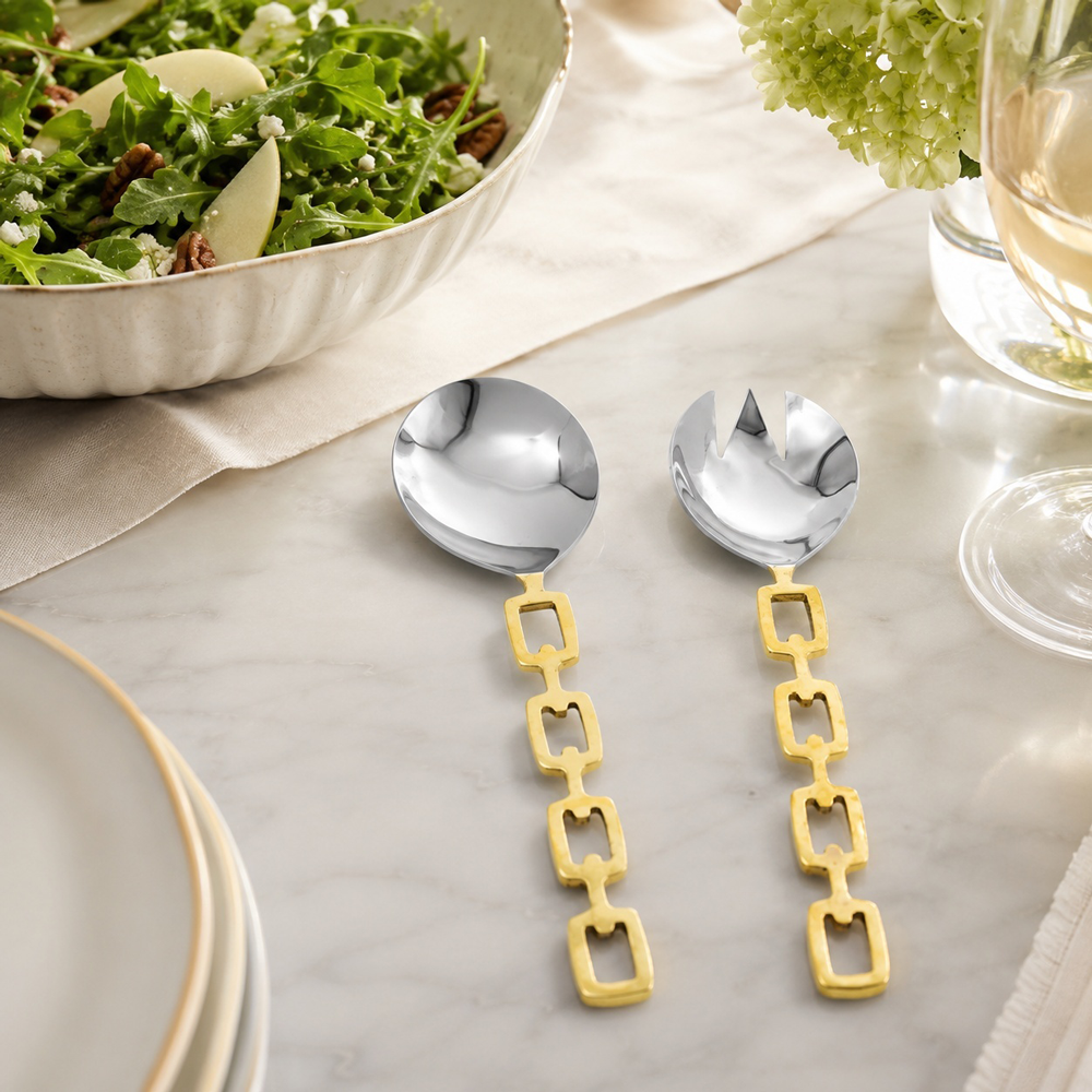 Luxe Linked Stainless Steel Salad Server