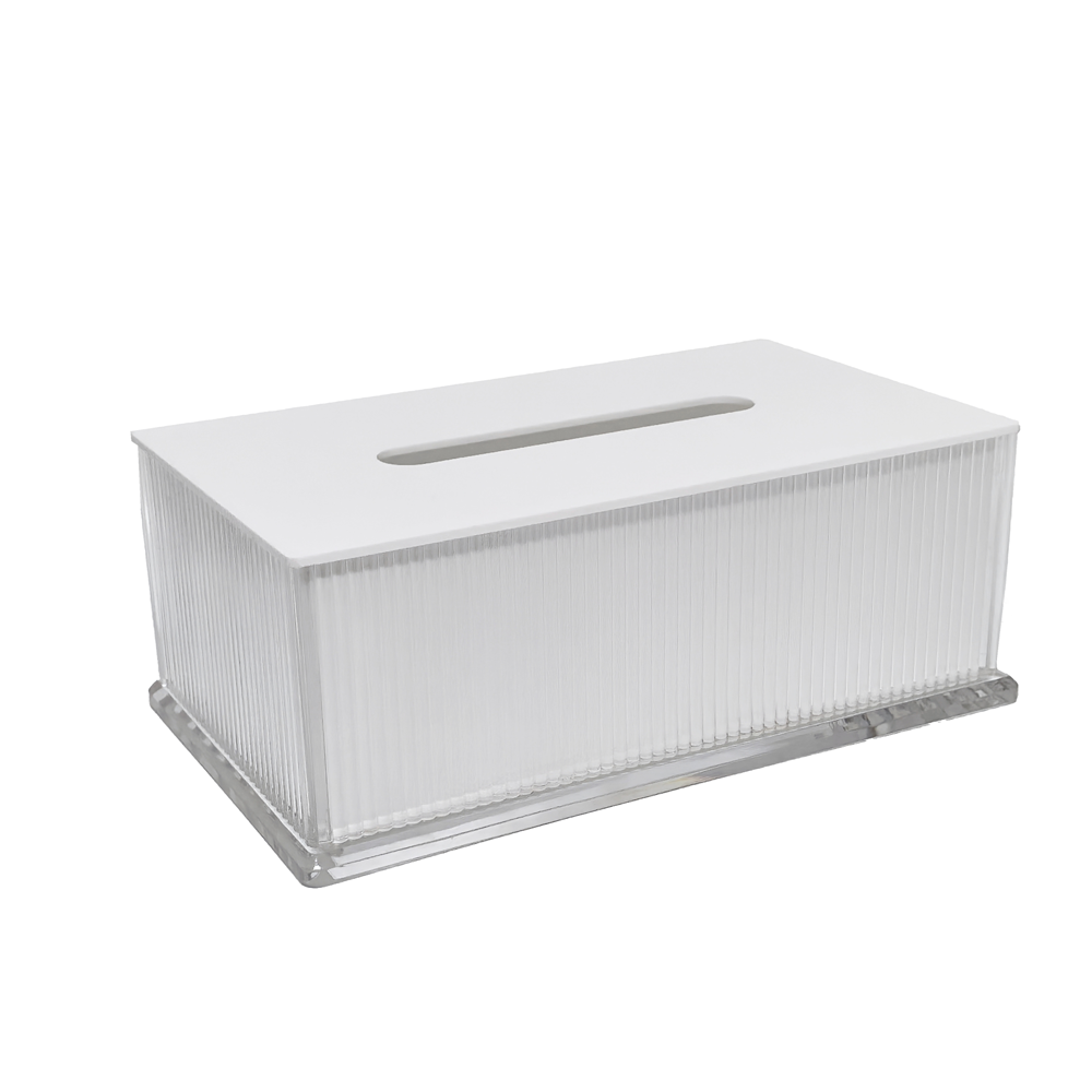 Lucite Corrugated Tissue Box