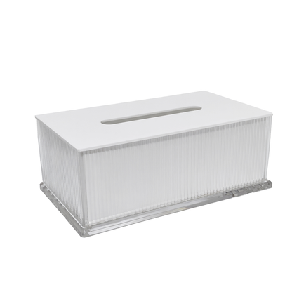 Lucite Corrugated Tissue Box