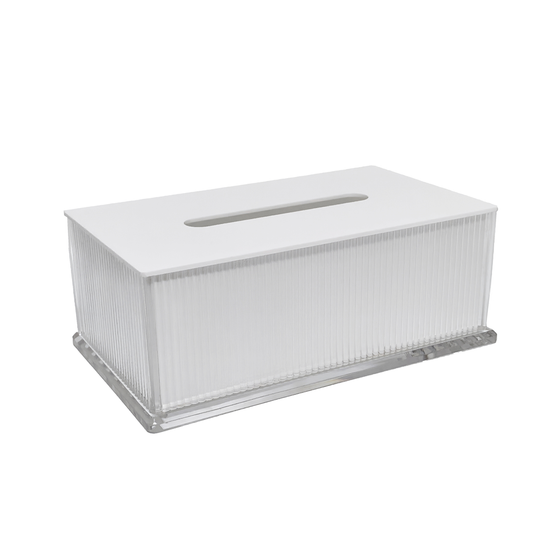 Lucite Corrugated Tissue Box