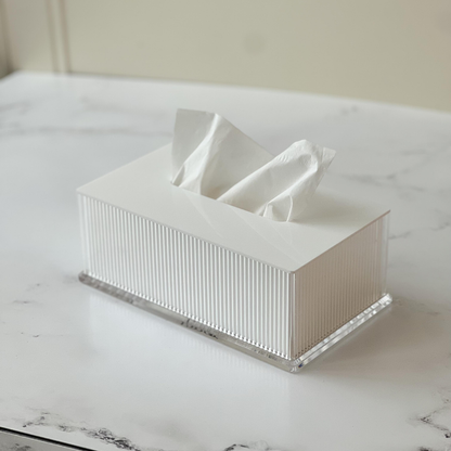 Lucite Corrugated Tissue Box