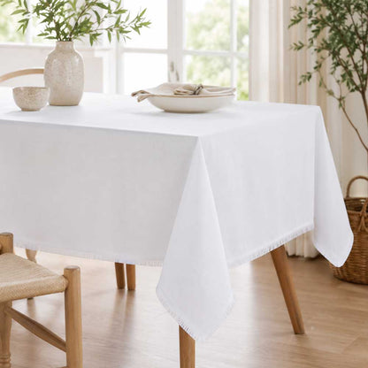 Whisper Weave Frayed Edge Tablecloth