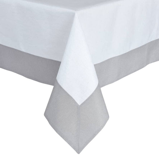Whisper Weave Tablecloth with Gray Edging Tablecloth