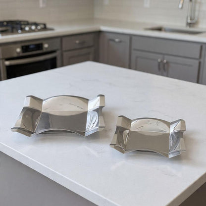 Stainless Steel Tray with Folded Edge Design