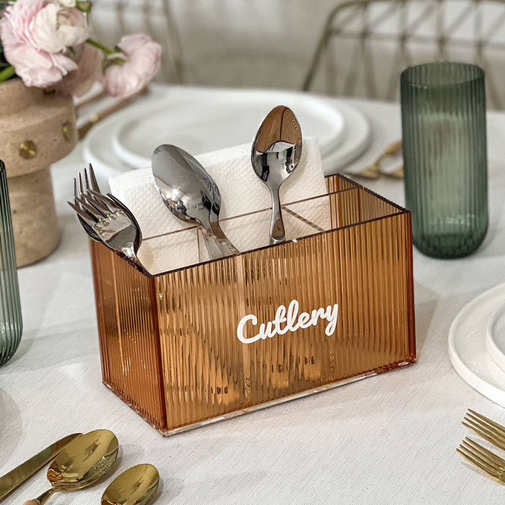 Corrugated Lucite Caddy
